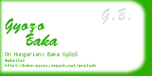 gyozo baka business card